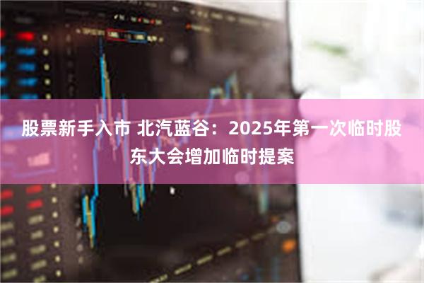 股票新手入市 北汽蓝谷：2025年第一次临时股东大会增加临时提案